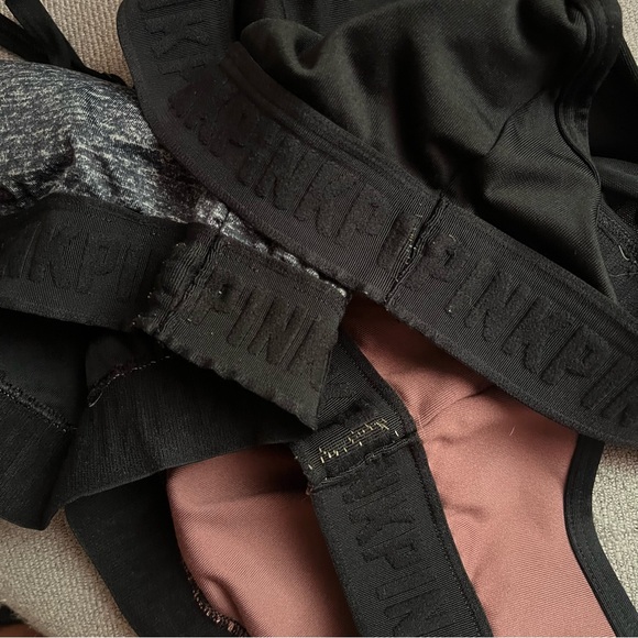 3 Victoria Secret Pink Ultimate Sports Bras- Size L - Picture 11 of 13